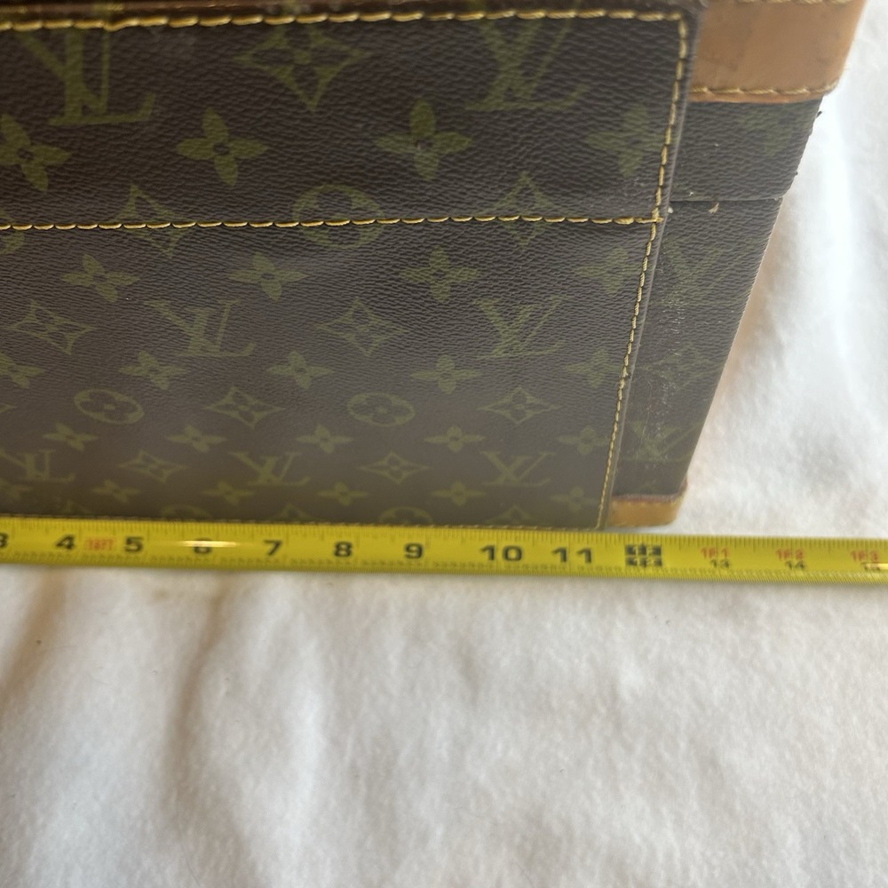 LOUIS VUITTON Vintage Monogram Cosmetic Box Trunk Bag Locks Handle Mirror - Picture 12 of 14